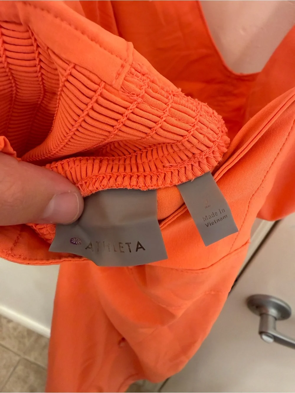 Athleta Pack Everywhere Dress Coral Halter Travel Lightweight Size 2 - Picture 8 of 8